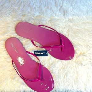 Vintage ombré pink pleather like flip-flops from Old Navy - NWT
